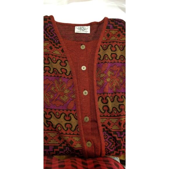 YS Studio Business Casual Cardigan Attached Tunic Multicolor 3/4 Sleeves Size 1X - Picture 2 of 7